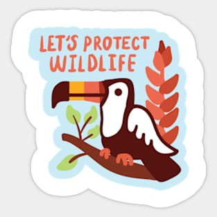 Let's protect Wildlife Sticker
